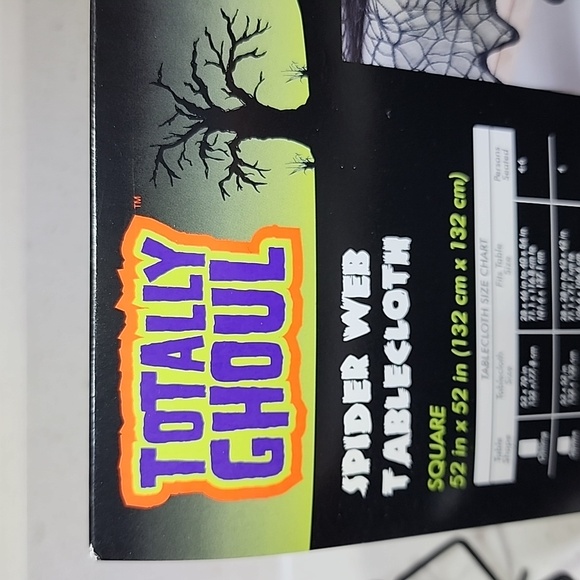 Tablecloth SpiderWeb square 52x52 New in original package - Picture 3 of 5